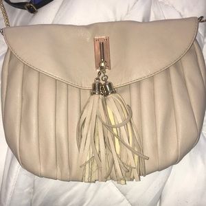 Nude cross body bag
